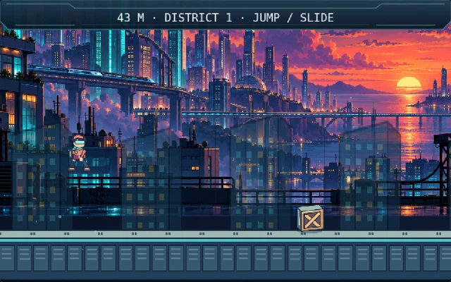 Momentum Run original pixel artwork