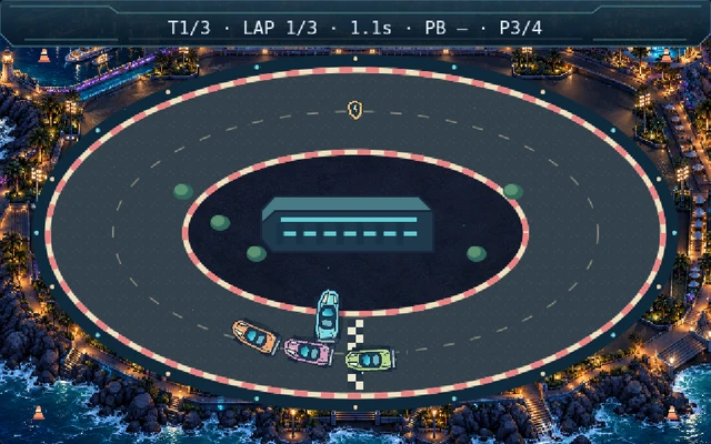 Turbo Circuit original pixel artwork